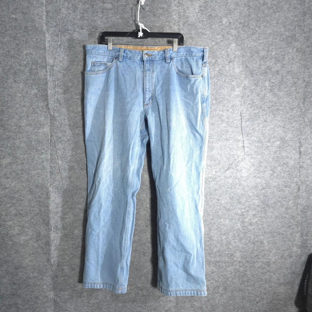 Duluth Trading Co Relaxed Fit Jeans Mens 40x30 Light Blue Straight Workwear